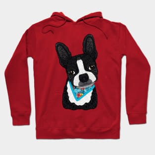 Tropical Boston Terrier boy Hoodie